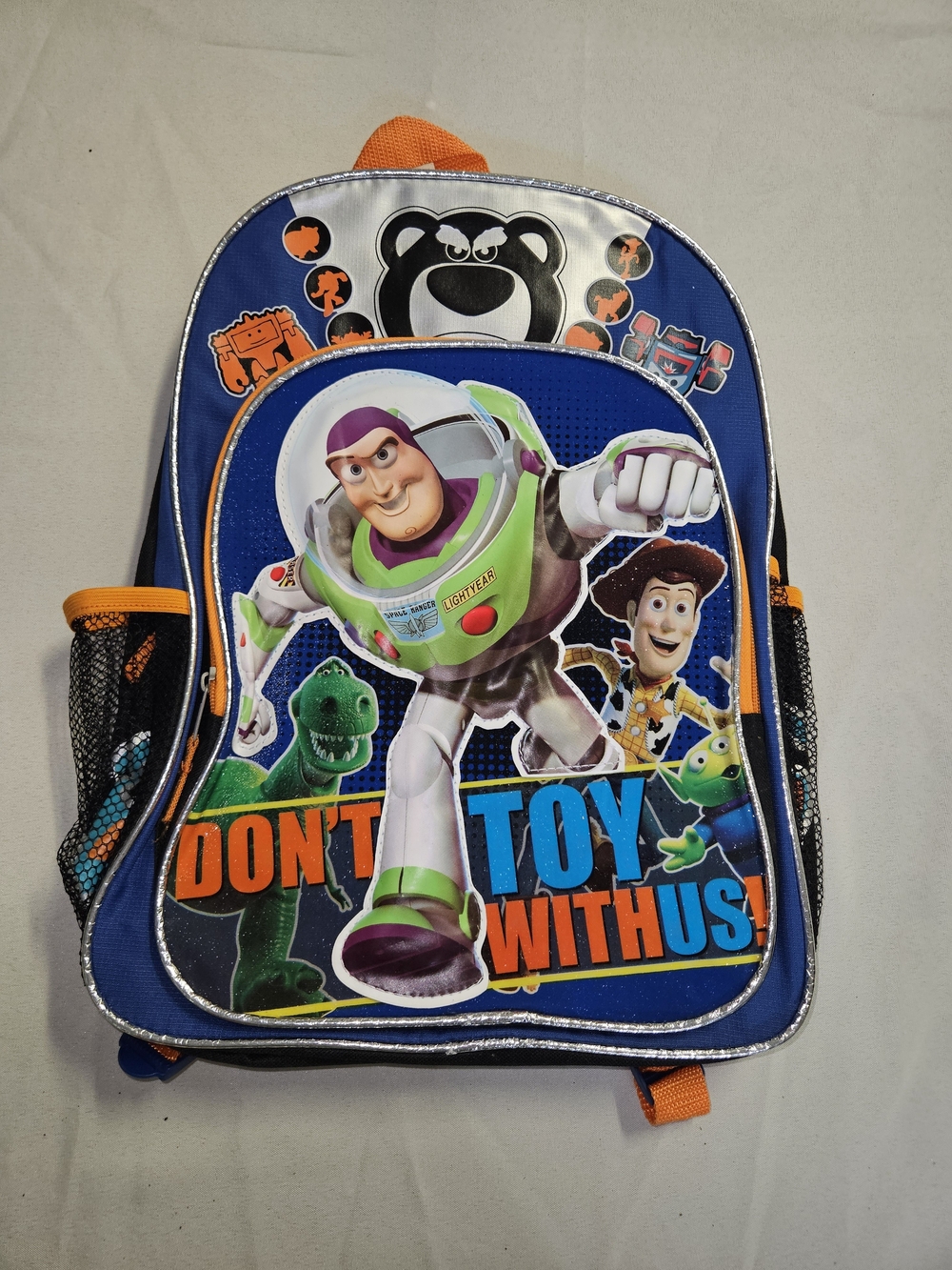 Disney Toy Story 3 Backpack Dont Toy With Us Buzz Lightyear Woody Lotso NWOT